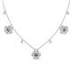 1 - Viana Fine Unseen 1.15 ctw Oval Shape Smoky Quartz accented Baguette & Rose Cut Natural Diamond Floral Necklace 