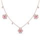 1 - Viana Fine Unseen 1.30 ctw Oval Shape Pink Sapphire accented Baguette & Rose Cut Natural Diamond Floral Necklace 