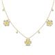 1 - Viana Fine Unseen 1.55 ctw Oval Shape Yellow Sapphire accented Baguette & Rose Cut Natural Diamond Floral Necklace 