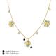 4 - Viana Fine Unseen 1.55 ctw Oval Shape Yellow Sapphire accented Baguette & Rose Cut Natural Diamond Floral Necklace 
