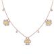 1 - Viana Fine Unseen 1.55 ctw Oval Shape Yellow Sapphire accented Baguette & Rose Cut Natural Diamond Floral Necklace 