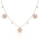1 - Viana Fine Unseen 1.10 ctw Oval Shape Natural Diamond accented Baguette & Rose Cut Diamond Floral Necklace 