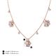 4 - Viana Fine Unseen 1.10 ctw Oval Shape Natural Diamond accented Baguette & Rose Cut Diamond Floral Necklace 
