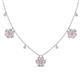 1 - Viana Fine Unseen 1.25 ctw Oval Shape Morganite accented Baguette & Rose Cut Natural Diamond Floral Necklace 