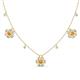 1 - Viana Fine Unseen 1.15 ctw Oval Shape Citrine accented Baguette & Rose Cut Natural Diamond Floral Necklace 