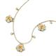 3 - Viana Fine Unseen 1.15 ctw Oval Shape Citrine accented Baguette & Rose Cut Natural Diamond Floral Necklace 