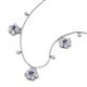3 - Viana Fine Unseen 1.15 ctw Oval Shape Iolite accented Baguette & Rose Cut Natural Diamond Floral Necklace 