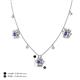 4 - Viana Fine Unseen 1.15 ctw Oval Shape Iolite accented Baguette & Rose Cut Natural Diamond Floral Necklace 