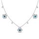 1 - Viana Fine Unseen 1.25 ctw Oval Shape London Blue Topaz accented Baguette & Rose Cut Natural Diamond Floral Necklace 