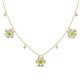 1 - Viana Fine Unseen 1.25 ctw Oval Shape Peridot accented Baguette & Rose Cut Natural Diamond Floral Necklace 