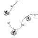 3 - Viana Fine Unseen 1.25 ctw Oval Shape Red Garnet accented Baguette & Rose Cut Natural Diamond Floral Necklace 