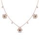 1 - Viana Fine Unseen 1.15 ctw Oval Shape Smoky Quartz accented Baguette & Rose Cut Natural Diamond Floral Necklace 