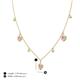 4 - Inara Fine Unseen 0.70 ctw Pear Shape Pink Sapphire accented Round & Rose Cut Natural Diamond Floral Necklace 