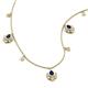 3 - Inara Fine Unseen 0.75 ctw Pear Shape Blue Sapphire accented Round & Rose Cut Natural Diamond Floral Necklace 