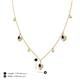 4 - Inara Fine Unseen 0.75 ctw Pear Shape Blue Sapphire accented Round & Rose Cut Natural Diamond Floral Necklace 