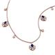 3 - Inara Fine Unseen 0.75 ctw Pear Shape Blue Sapphire accented Round & Rose Cut Natural Diamond Floral Necklace 