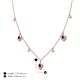 4 - Inara Fine Unseen 0.75 ctw Pear Shape Blue Sapphire accented Round & Rose Cut Natural Diamond Floral Necklace 