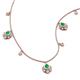 3 - Inara Fine Unseen 0.70 ctw Pear Shape Emerald accented Round & Rose Cut Natural Diamond Floral Necklace 