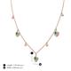 4 - Inara Fine Unseen 0.70 ctw Pear Shape Emerald accented Round & Rose Cut Natural Diamond Floral Necklace 