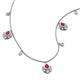 3 - Inara Fine Unseen 0.75 ctw Pear Shape Ruby accented Round & Rose Cut Natural Diamond Floral Necklace 