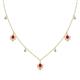 1 - Inara Fine Unseen 0.75 ctw Pear Shape Ruby accented Round & Rose Cut Natural Diamond Floral Necklace 