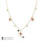 4 - Inara Fine Unseen 0.75 ctw Pear Shape Ruby accented Round & Rose Cut Natural Diamond Floral Necklace 