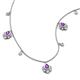 3 - Inara Fine Unseen 0.75 ctw Pear Shape Amethyst accented Round & Rose Cut Natural Diamond Floral Necklace 
