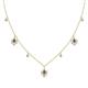1 - Inara Fine Unseen 0.75 ctw Pear Shape Iolite accented Round & Rose Cut Natural Diamond Floral Necklace 