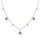 1 - Inara Fine Unseen 0.75 ctw Pear Shape Iolite accented Round & Rose Cut Natural Diamond Floral Necklace 