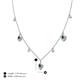 4 - Inara Fine Unseen 0.75 ctw Pear Shape London Blue Topaz accented Round & Rose Cut Natural Diamond Floral Necklace 
