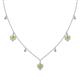 1 - Inara Fine Unseen 0.75 ctw Pear Shape Peridot accented Round & Rose Cut Natural Diamond Floral Necklace 