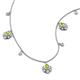 3 - Inara Fine Unseen 0.75 ctw Pear Shape Peridot accented Round & Rose Cut Natural Diamond Floral Necklace 