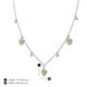 4 - Inara Fine Unseen 0.75 ctw Pear Shape Peridot accented Round & Rose Cut Natural Diamond Floral Necklace 