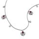 3 - Inara Fine Unseen 0.75 ctw Pear Shape Red Garnet accented Round & Rose Cut Natural Diamond Floral Necklace 