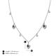 4 - Inara Fine Unseen 0.75 ctw Pear Shape Red Garnet accented Round & Rose Cut Natural Diamond Floral Necklace 