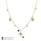 4 - Inara Fine Unseen 0.75 ctw Pear Shape Smoky Quartz accented Round & Rose Cut Natural Diamond Floral Necklace 