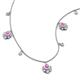 3 - Inara Fine Unseen 0.70 ctw Pear Shape Pink Sapphire accented Round & Rose Cut Natural Diamond Floral Necklace 