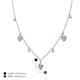 4 - Inara Fine Unseen 0.70 ctw Pear Shape Pink Sapphire accented Round & Rose Cut Natural Diamond Floral Necklace 