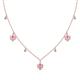 1 - Inara Fine Unseen 0.70 ctw Pear Shape Pink Sapphire accented Round & Rose Cut Natural Diamond Floral Necklace 
