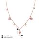 4 - Inara Fine Unseen 0.70 ctw Pear Shape Pink Sapphire accented Round & Rose Cut Natural Diamond Floral Necklace 