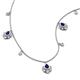 3 - Inara Fine Unseen 0.75 ctw Pear Shape Blue Sapphire accented Round & Rose Cut Natural Diamond Floral Necklace 
