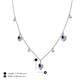 4 - Inara Fine Unseen 0.75 ctw Pear Shape Blue Sapphire accented Round & Rose Cut Natural Diamond Floral Necklace 