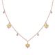 1 - Inara Fine Unseen 0.75 ctw Pear Shape Yellow Sapphire accented Round & Rose Cut Natural Diamond Floral Necklace 