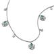 3 - Inara Fine Unseen 0.75 ctw Pear Shape Created Alexandrite accented Round & Rose Cut Diamond Floral Necklace 