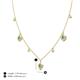 4 - Inara Fine Unseen 0.75 ctw Pear Shape Created Alexandrite accented Round & Rose Cut Diamond Floral Necklace 