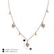 4 - Inara Fine Unseen 0.75 ctw Pear Shape Created Alexandrite accented Round & Rose Cut Diamond Floral Necklace 