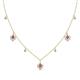 1 - Inara Fine Unseen 0.75 ctw Pear Shape Amethyst accented Round & Rose Cut Natural Diamond Floral Necklace 