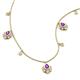3 - Inara Fine Unseen 0.75 ctw Pear Shape Amethyst accented Round & Rose Cut Natural Diamond Floral Necklace 
