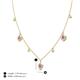 4 - Inara Fine Unseen 0.75 ctw Pear Shape Amethyst accented Round & Rose Cut Natural Diamond Floral Necklace 