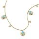 3 - Inara Fine Unseen 0.75 ctw Pear Shape Blue Topaz accented Round & Rose Cut Natural Diamond Floral Necklace 